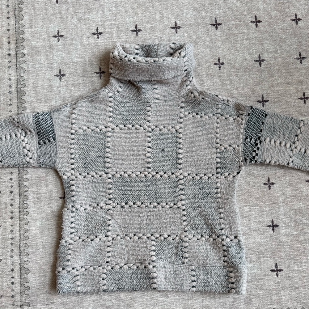 Prana Patchwork pink Turtleneck Sweater